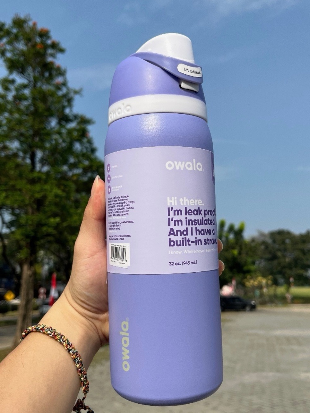 Owala freesip Lavender Insulated Water Bottle - 32 oz cup water bottle